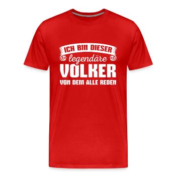 Volker Namenstag Geschenk - Männer Premium Bio T-Shirt - Rot - Vorne - Damien (186cm)