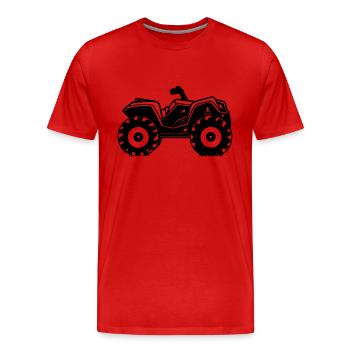 Quad - Männer Premium Bio T-Shirt - Rot - Vorne - Damien (186cm)