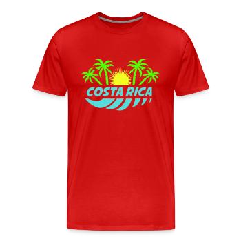 costa rica - Männer Premium Bio T-Shirt - Rot - Vorne - Damien (186cm)