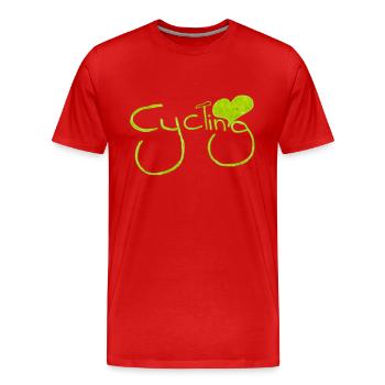 Radfahrer Radfahren BMX Fahrrad Sport Mountainbiken Hobby - Männer Premium Bio T-Shirt - Rot - Vorne - Damien (186cm)