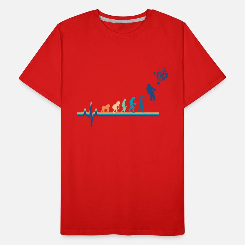 Evolution Astronaut Heartbeat Men's Premium Organic T-Shirt