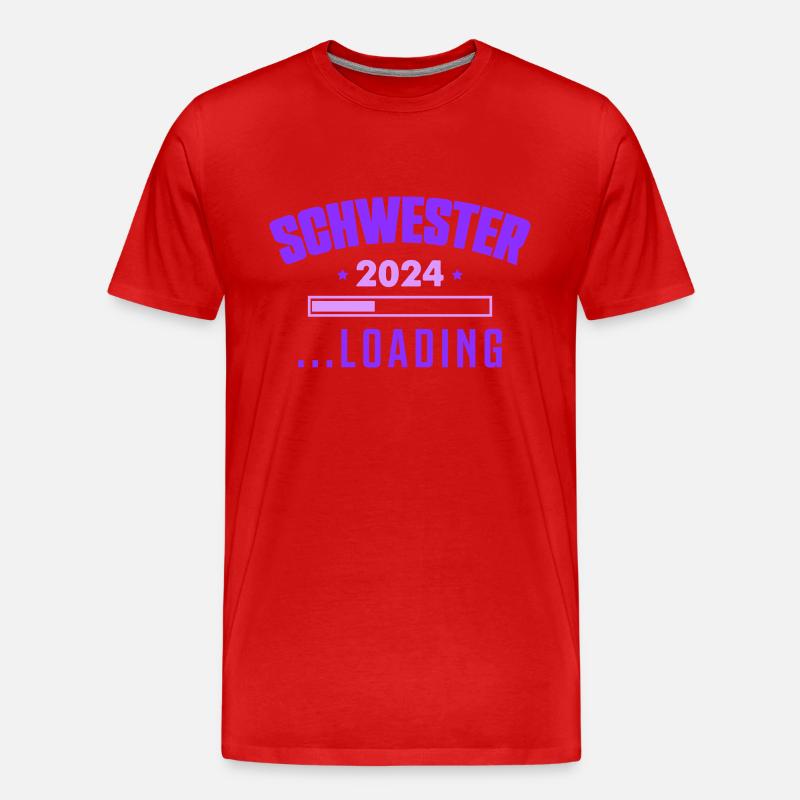 schwester 2024 - Männer Premium Bio T-Shirt - Rot
