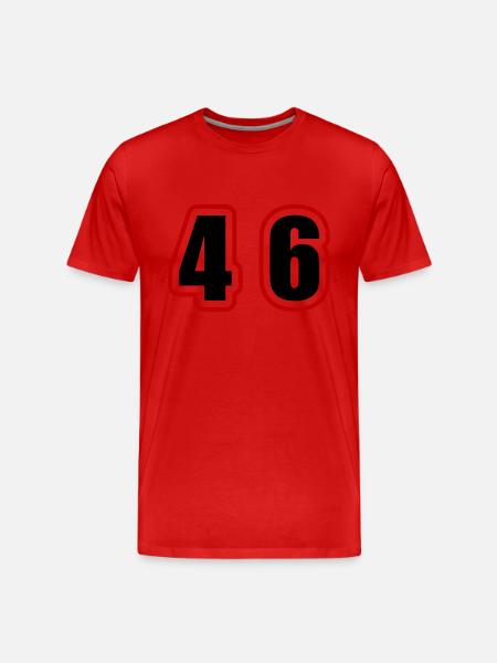 46 Number College - Men's Premium Organic T-Shirt - red