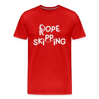 Corde à sauter Design pour les fiers sauteurs à la corde - T-shirt bio Premium Homme - rouge - Devant - Damien (186cm)
