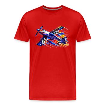 Avion de voltige 2 - T-shirt bio Premium Homme - rouge - Devant - Damien (186cm)