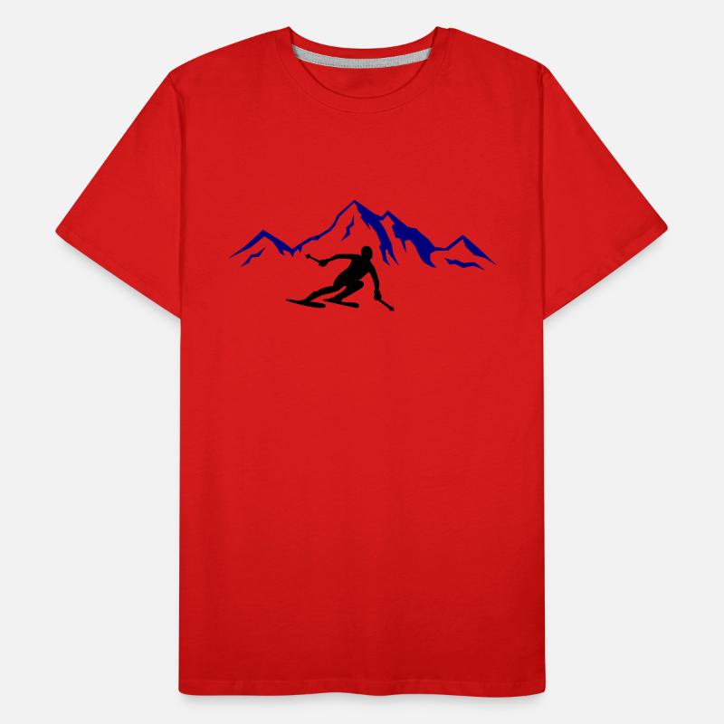 Ski Mountains 02 Men's Premium Organic T-Shirt