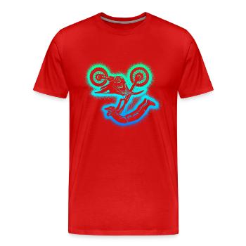 Motocross Dirt Bike Hommes Enfants Garçons Dirt Biker - T-shirt bio Premium Homme - rouge - Devant - Damien (186cm)