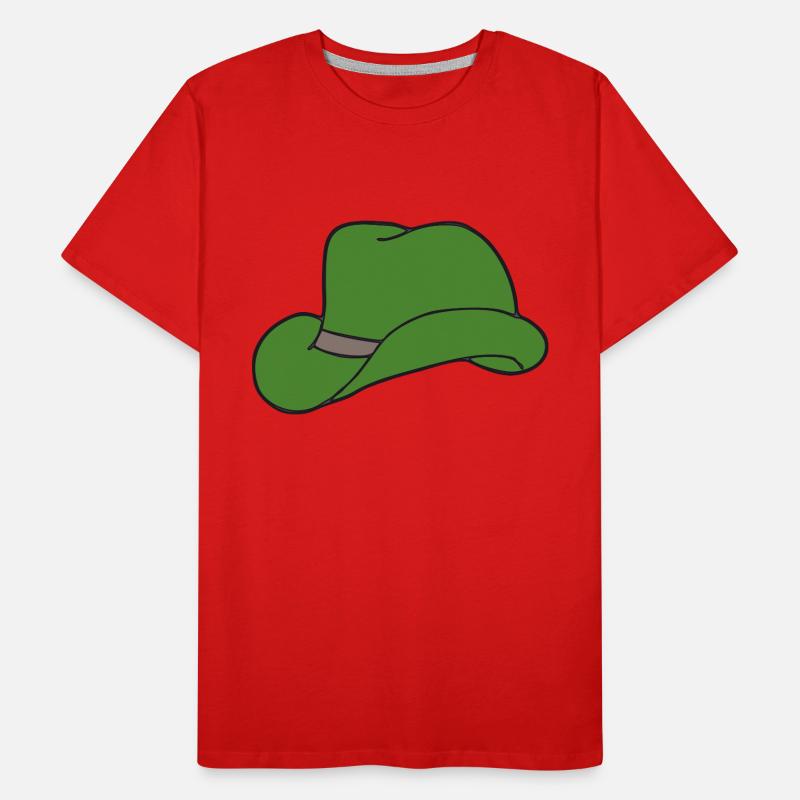 hat green Men's Premium Organic T-Shirt