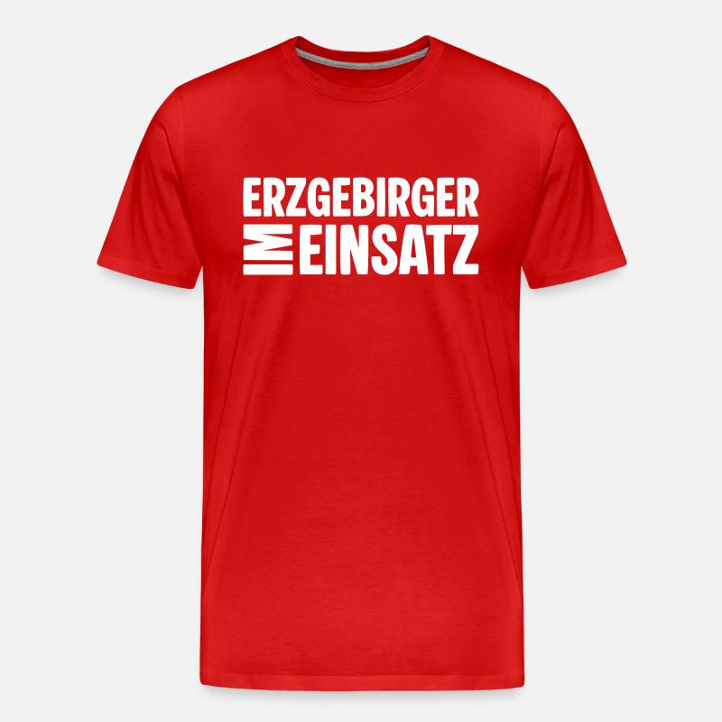 Erzgebirger im Einsatz - Männer Premium Bio T-Shirt - Rot