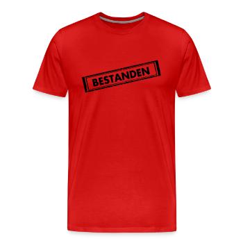 bestanden - Männer Premium Bio T-Shirt - Rot - Vorne - Damien (186cm)