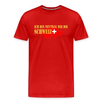 schweiz - T-shirt bio Premium Homme - rouge - Devant - Damien (186cm)