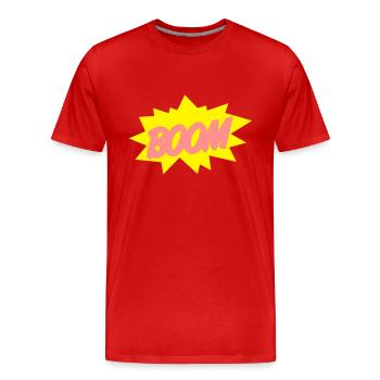 boom2 - T-shirt bio Premium Homme - rouge - Devant - Damien (186cm)