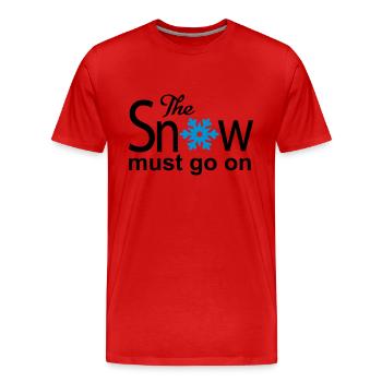 snow - Men's Premium Organic T-Shirt - red - Front - Damien (186cm)