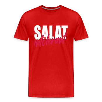 Salat Intolerant - Männer Premium Bio T-Shirt - Rot - Vorne - Damien (186cm)