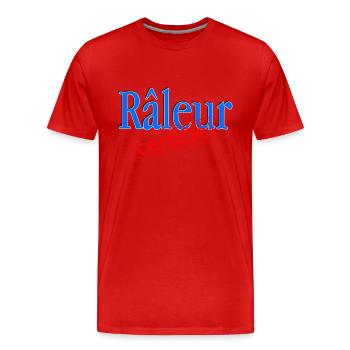 Râleur certifié - T-shirt bio Premium Homme - rouge - Devant - Damien (186cm)