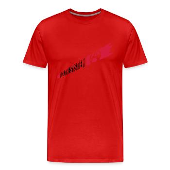 Anarchie Fuck the system - Männer Premium Bio T-Shirt - Rot - Vorne - Damien (186cm)