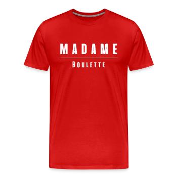 madame boulette - T-shirt bio Premium Homme - rouge - Devant - Damien (186cm)