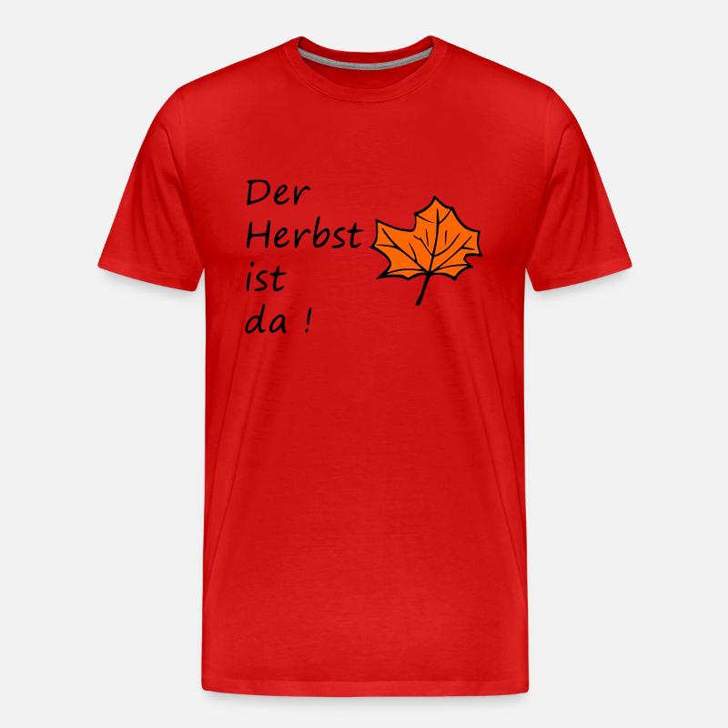 Der Herbst ist da ! - Männer Premium Bio T-Shirt - Rot