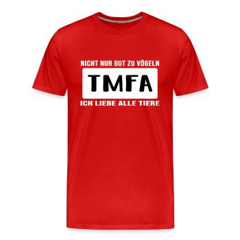 TMFA Tierheiler Tiermedizin TFA - Männer Premium Bio T-Shirt - Rot - Vorne - Damien (186cm)