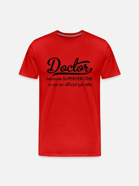 Médecin - T-shirt bio Premium Homme - rouge