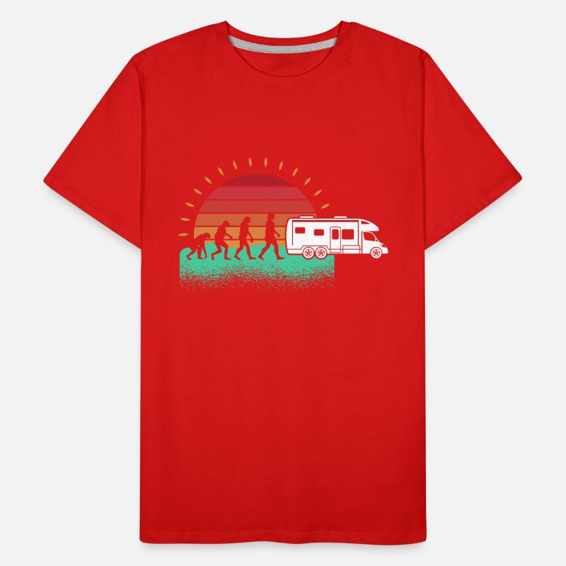 Wohnmobil Wohnwagen Camping Evolution Camper Männer Premium Bio T-Shirt