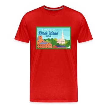 Rhode Island Fil-Am Design pour Proud Pinoys - T-shirt bio Premium Homme - rouge - Devant - Damien (186cm)
