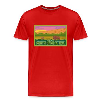 North Dakota Fil-Am Design for proud Pinoys - Men's Premium Organic T-Shirt - red - Front - Damien (186cm)