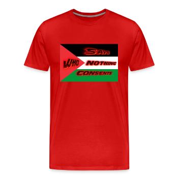 Palestine - T-shirt bio Premium Homme - rouge - Devant - Damien (186cm)