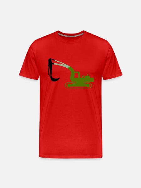 bagger - Männer Premium Bio T-Shirt - Rot