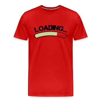 Loading - Men's Premium Organic T-Shirt - red - Front - Damien (186cm)