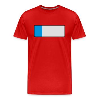 _blank_kurz - Men's Premium Organic T-Shirt - red - Front - Damien (186cm)