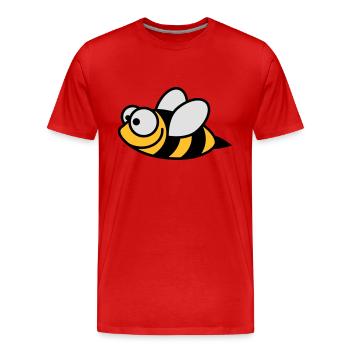 bienchen_3c - Männer Premium Bio T-Shirt - Rot - Vorne - Damien (186cm)