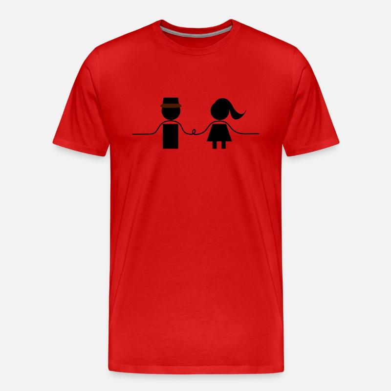 Liebe - Männer Premium Bio T-Shirt - Rot