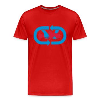 Catch & Release - Logo - Männer Premium Bio T-Shirt - Rot - Vorne - Damien (186cm)