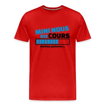 mini nous en cours - T-shirt bio Premium Homme - rouge - Devant - Damien (186cm)