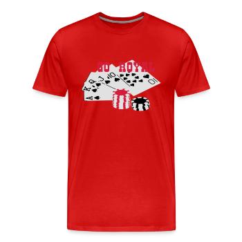 Royal Flush GO ROYAL - Männer Premium Bio T-Shirt - Rot - Vorne - Damien (186cm)