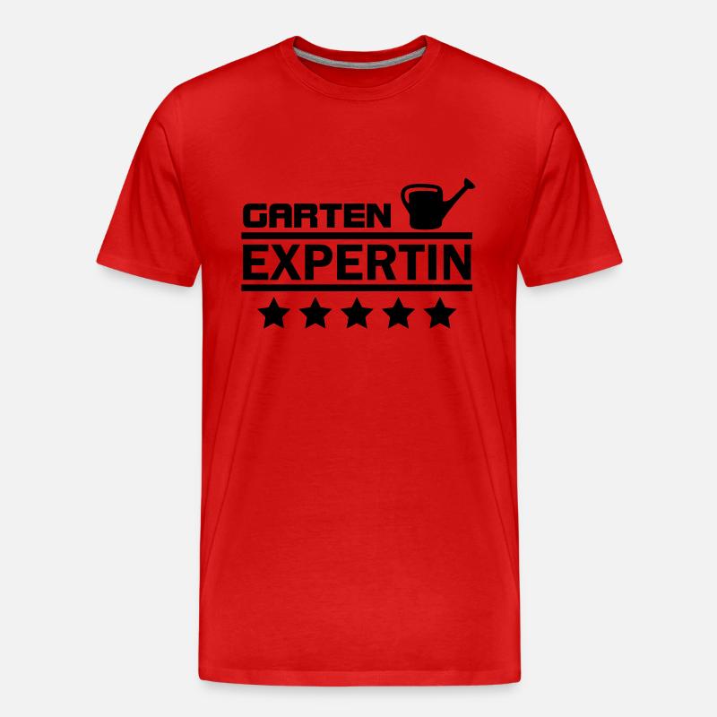 garten expertin - Männer Premium Bio T-Shirt - Rot