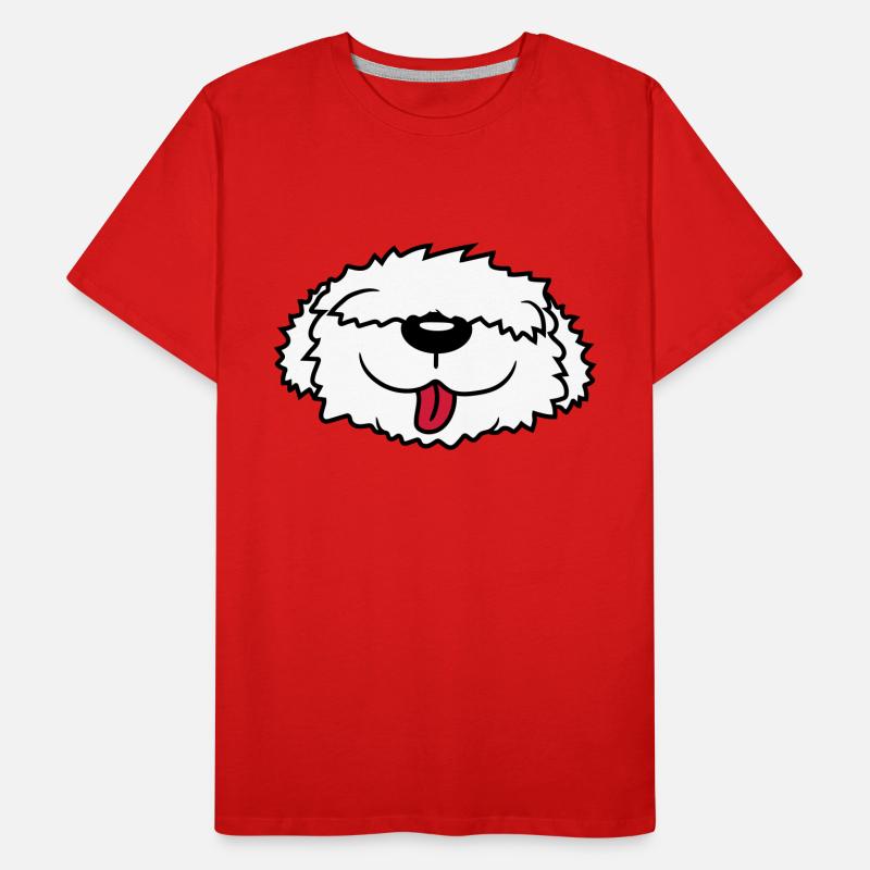 Bobtail dog face Men's Premium Organic T-Shirt
