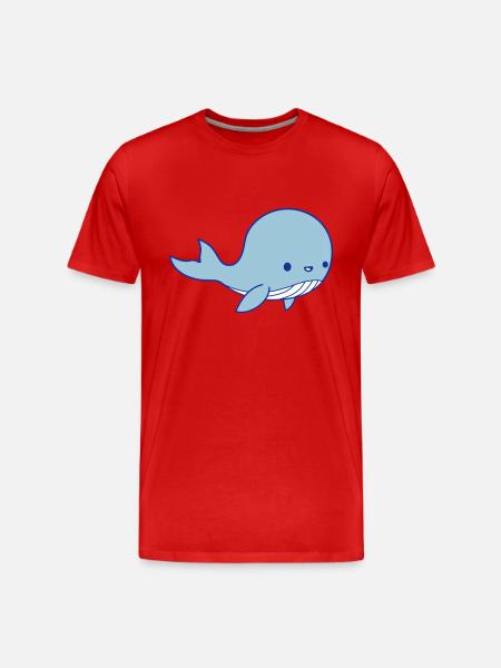 Whale Baby Clipart - Men's Premium Organic T-Shirt - red