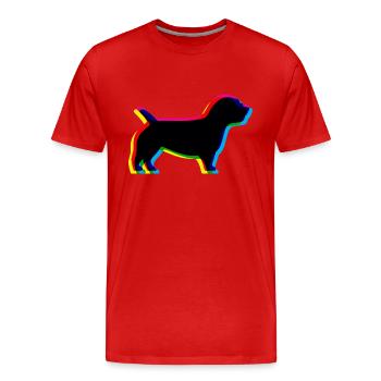 CMYK Irish Glen of Imaal Terrier - Men's Premium Organic T-Shirt - red - Front - Damien (186cm)
