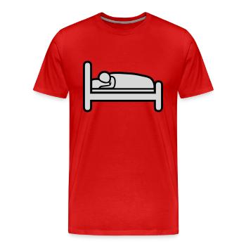 Icon Sleeping Bed - Men's Premium Organic T-Shirt - red - Front - Damien (186cm)