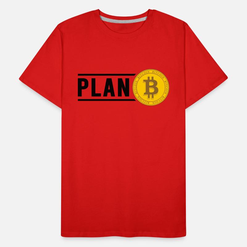 Bitcoin Plan B BTC Satoshi Krypto Hodl Maximalist Männer Premium Bio T-Shirt