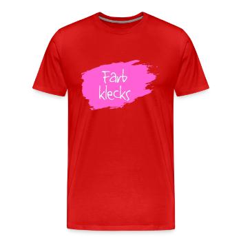 Farbklecks pink - Männer Premium Bio T-Shirt - Rot - Vorne - Damien (186cm)