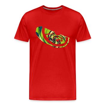 Frais frais doux nature frais fruits d’été frais - T-shirt bio Premium Homme - rouge - Devant - Damien (186cm)