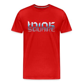 Think square - mania of the corner - Men's Premium Organic T-Shirt - red - Front - Damien (186cm)
