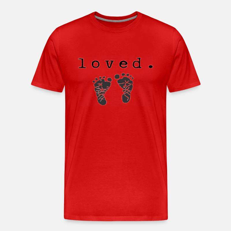 loved. - Männer Premium Bio T-Shirt - Rot