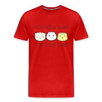 Cuisine asiatique chinoise Dim Sum I Cadeau - T-shirt bio Premium Homme - rouge - Devant - Damien (186cm)