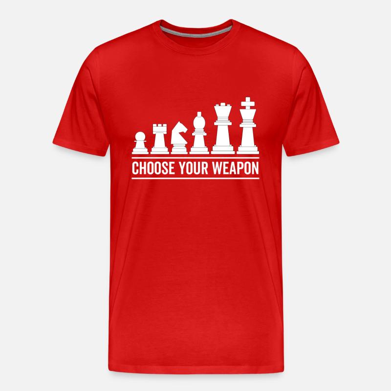 Wähle dein Waffenschach - Männer Premium Bio T-Shirt - Rot