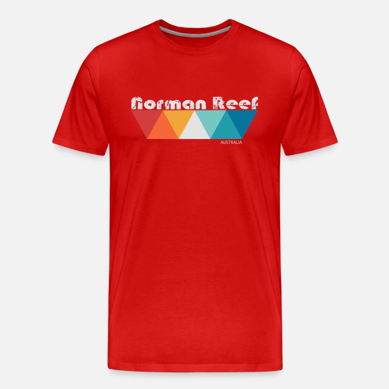 Norman Reef - Männer Premium Bio T-Shirt - Rot