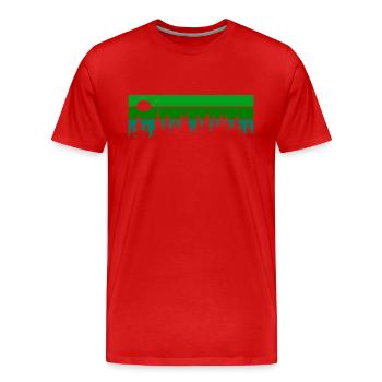 Forest Outdoor Retro - T-shirt bio Premium Homme - rouge - Devant - Damien (186cm)